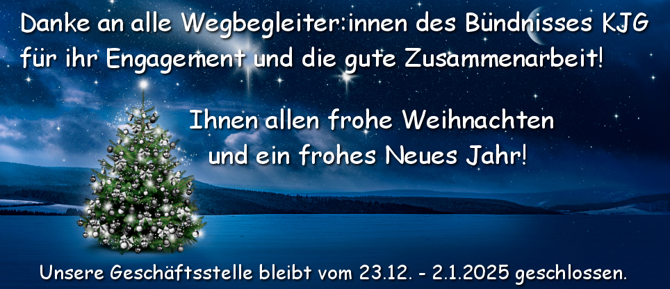 Weihnachtsgrüße des Bündnisses KJG